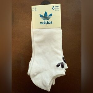 Adidas Women’s White Athletic No Show / Ankle Socks